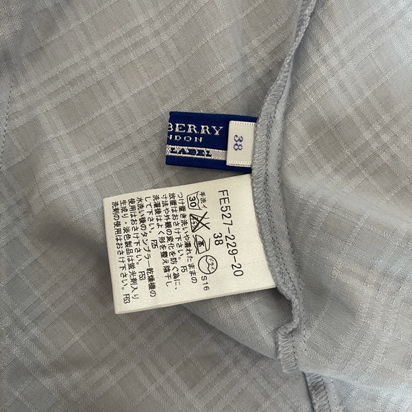 Authentic Burberry Blue Check Ruffle Top - Picture 11 of 16